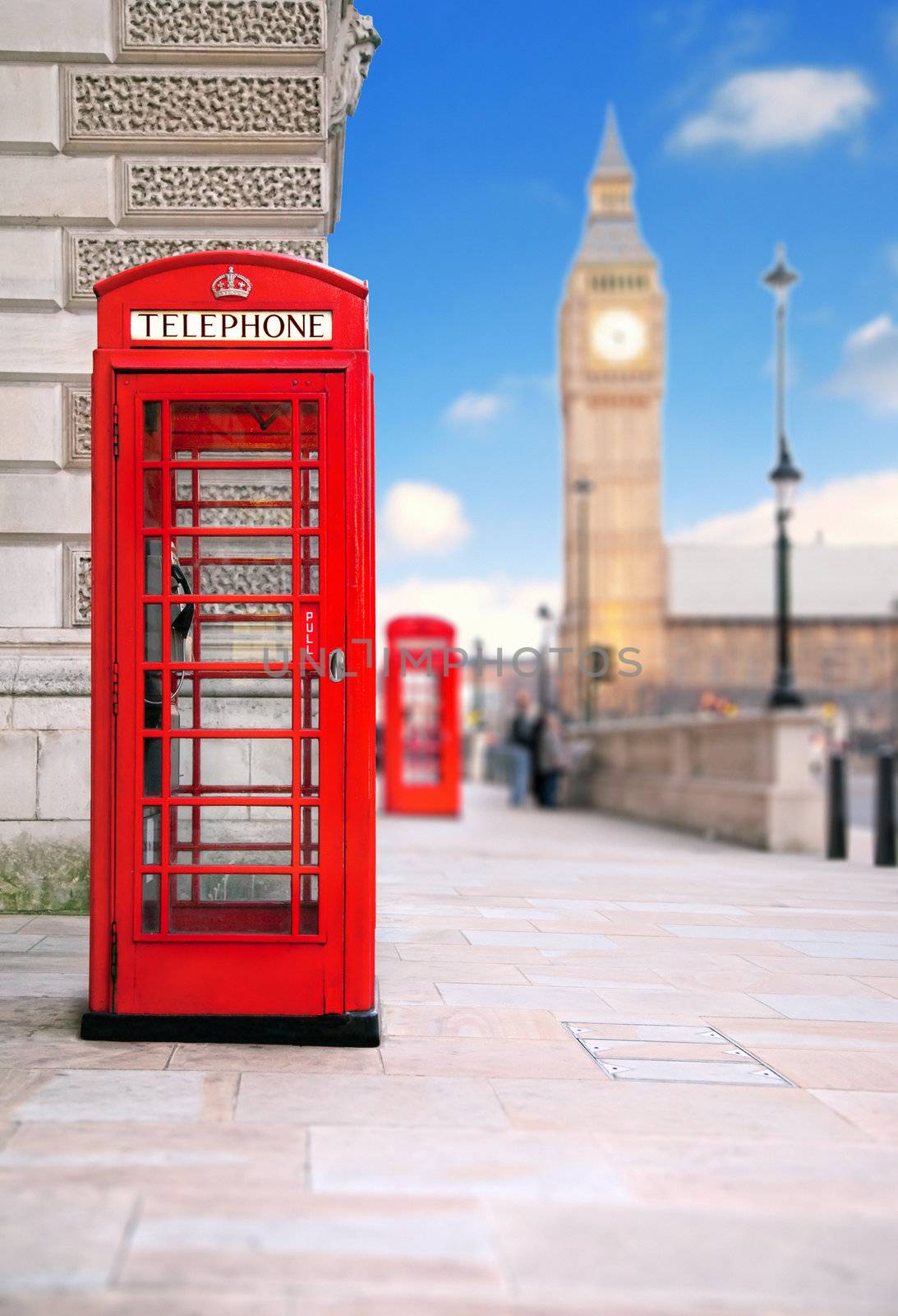 A photography of a red phone box in London UK