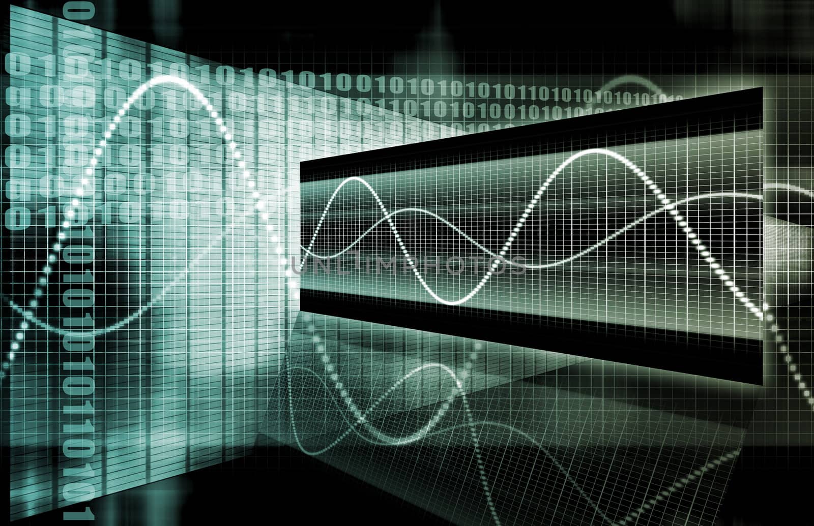 Blue Corporate Data Diagram as an Abstract