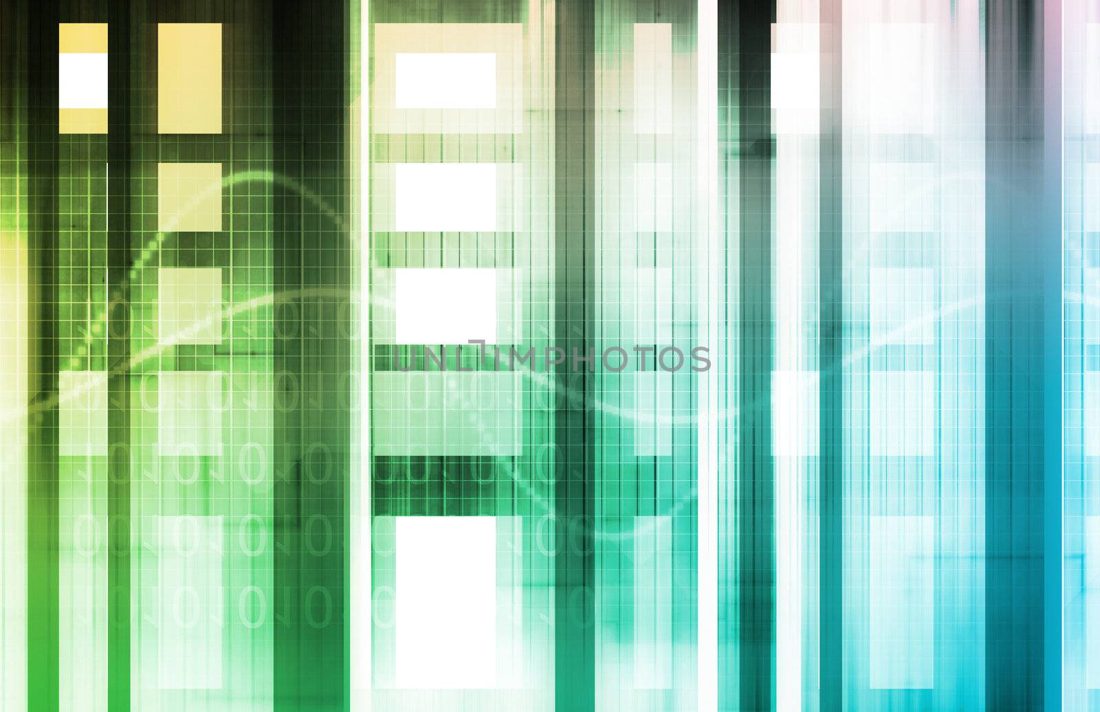 Modern Technology Code Illustration Lines as Art