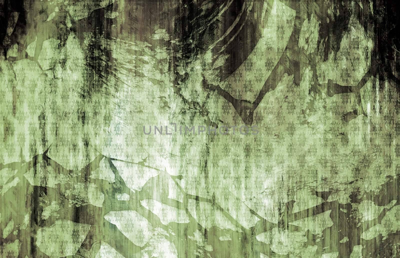 Grunge Background Wall with Vintage Style Design
