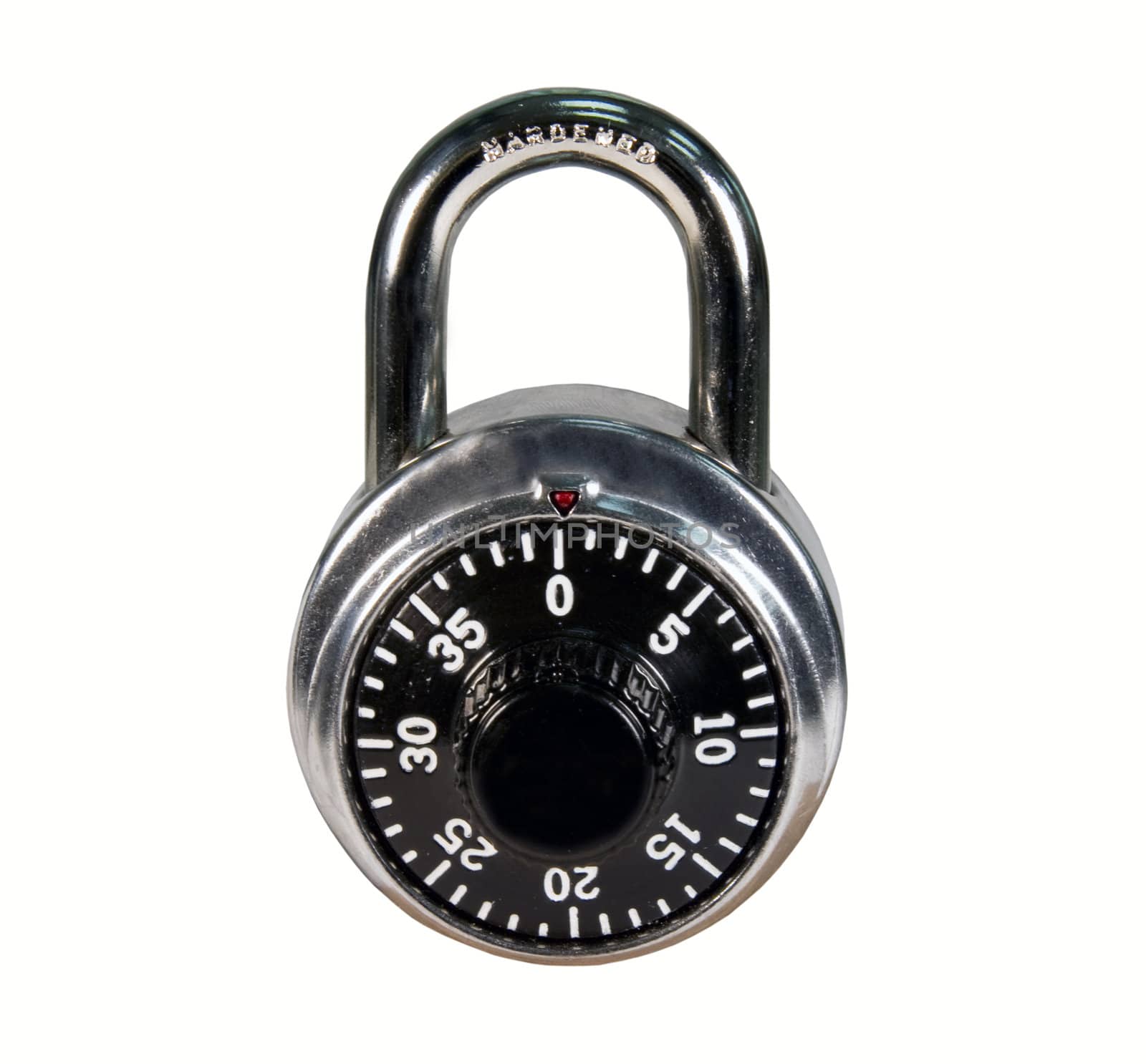 combination padlock isolated over white with clipping path