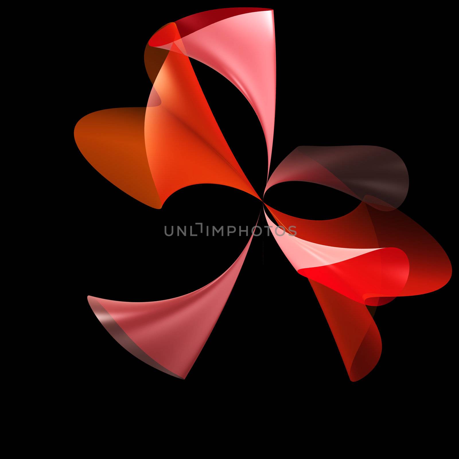 stylized flower on black background by screenexa