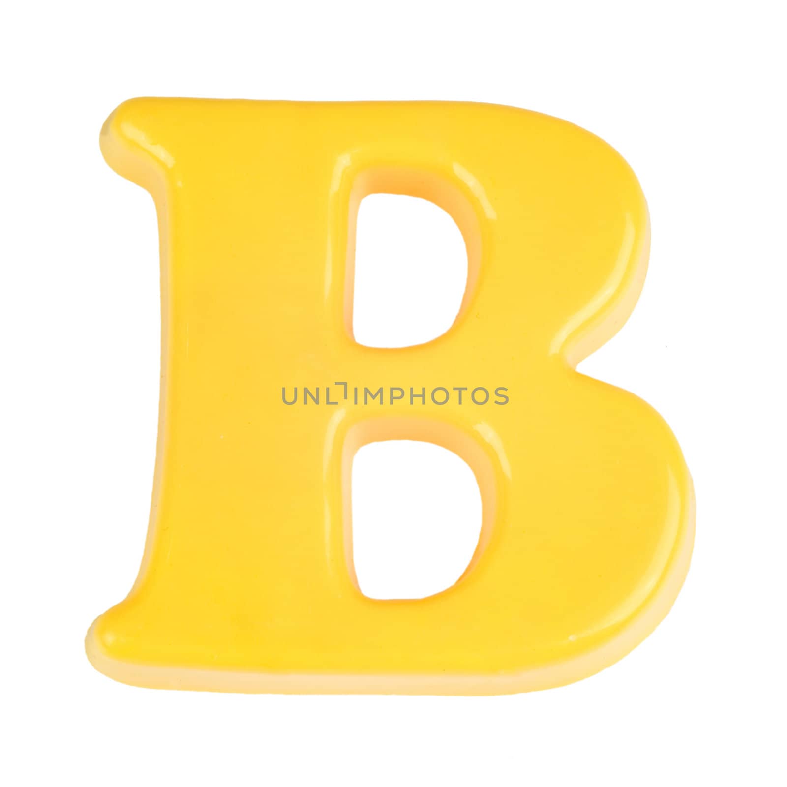 The letter B on a white background