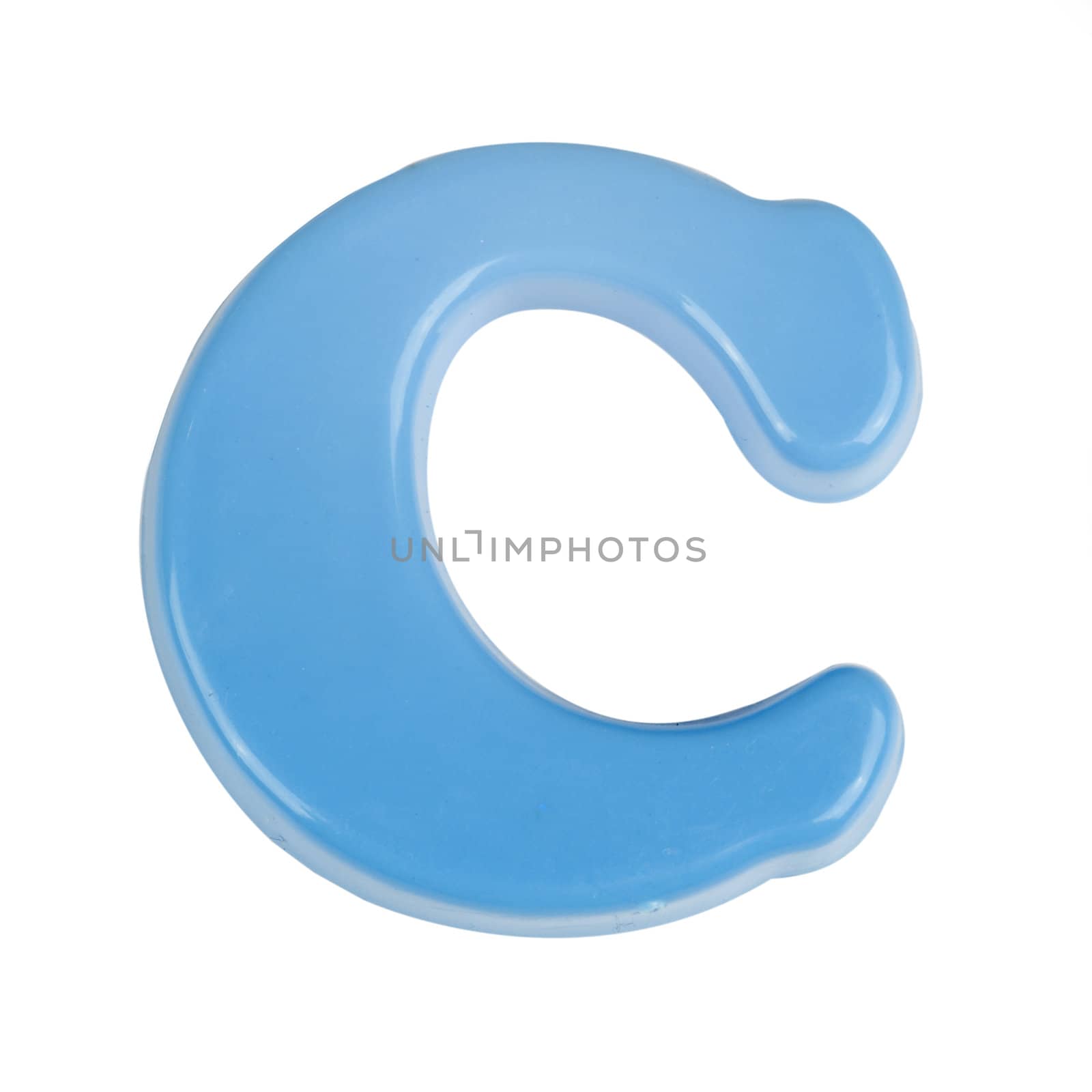 The letter C on a white background