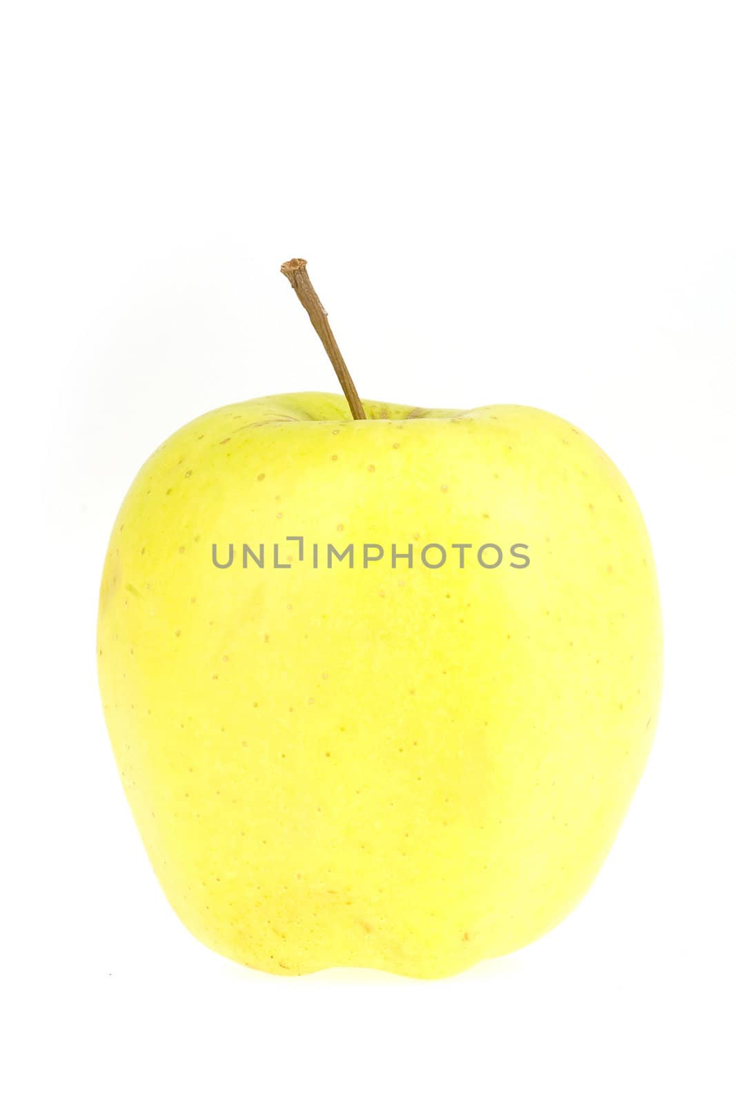a fresh apple on a white background