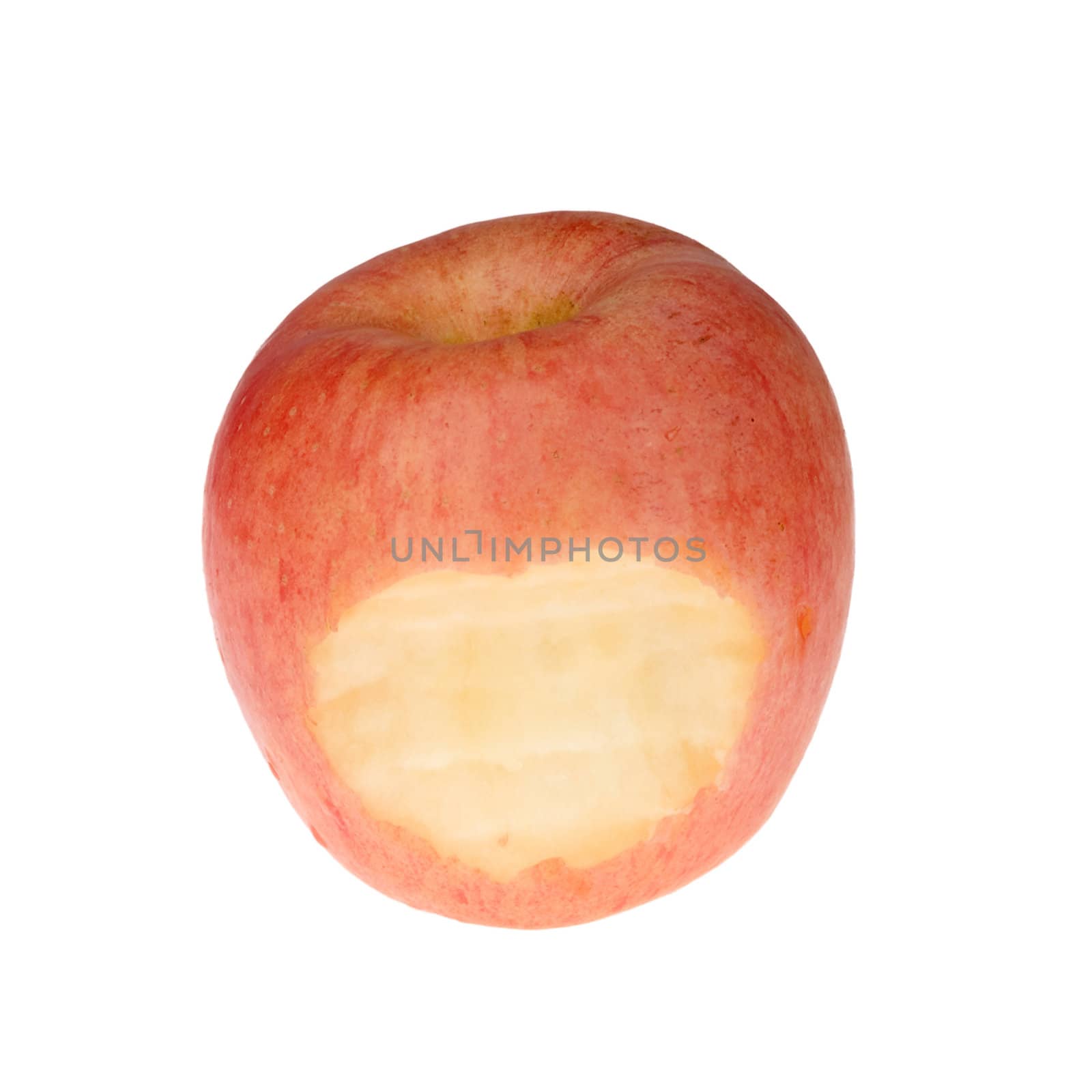 apple bit, isolated on a white background