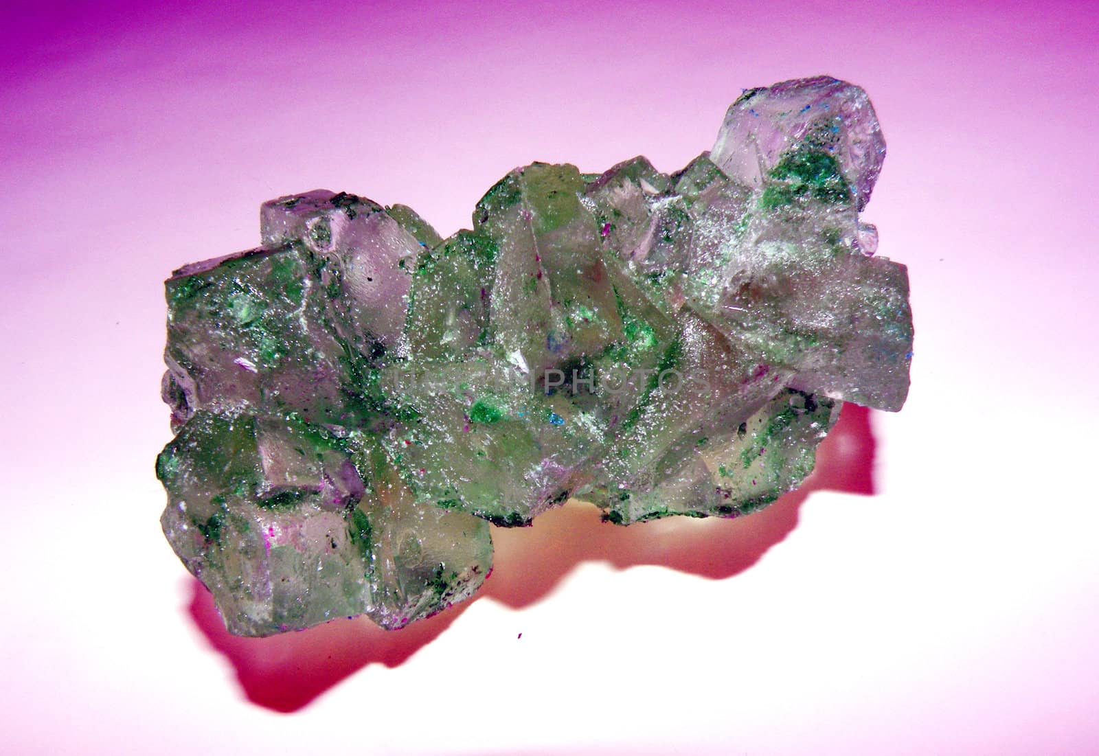 a string of green rock candy