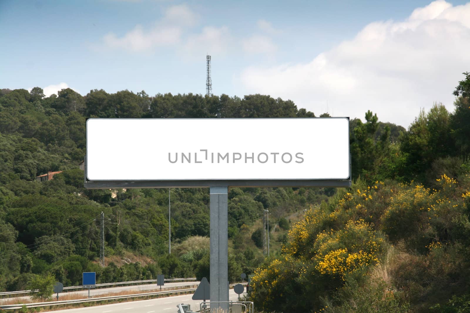 Outdoor advertising billboard, add your text or image on the empty space