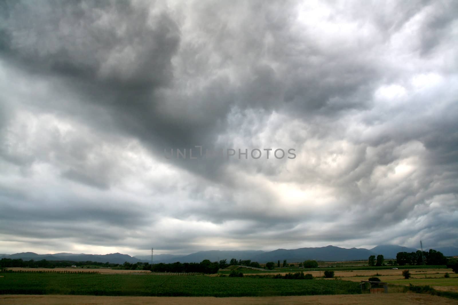 stormy weather at the countryside by nile