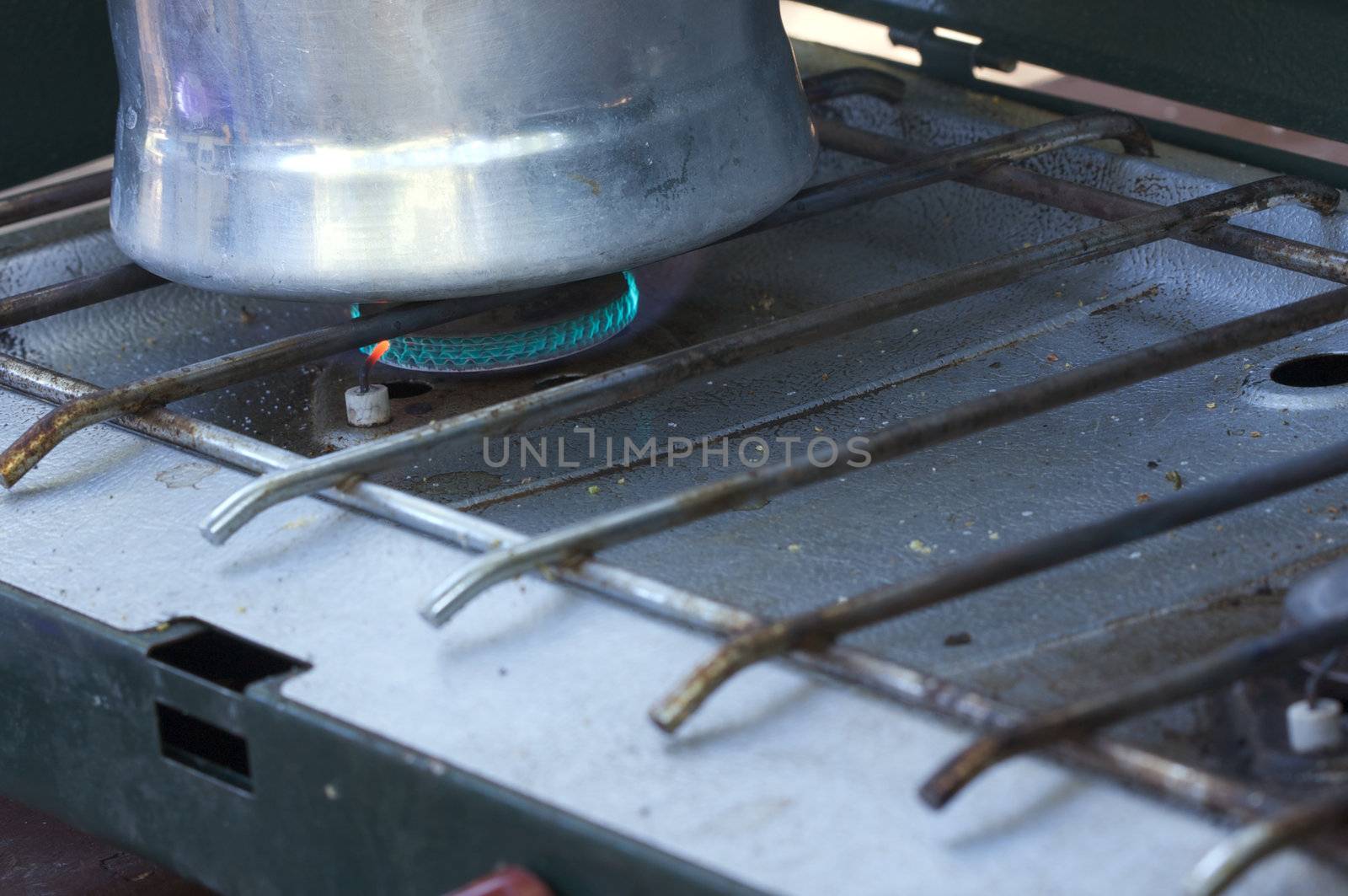 Morning Camping Coffee on the Stove.