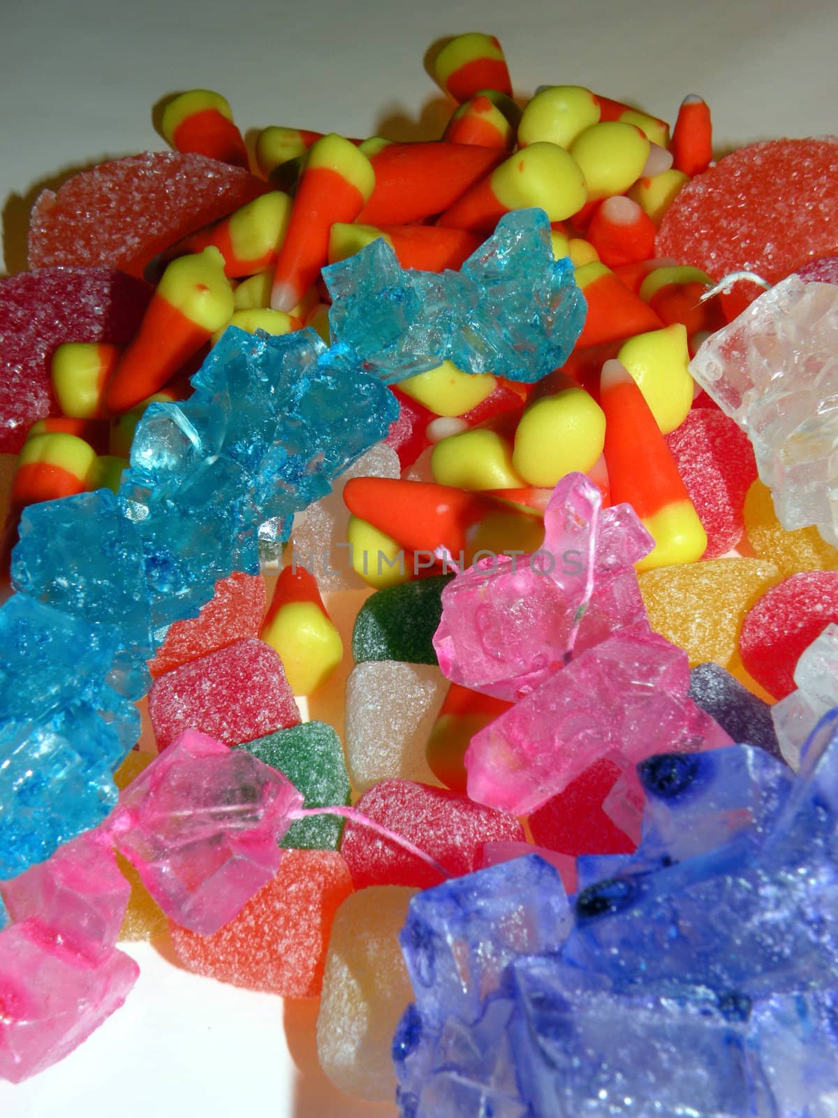 a variety of different types of candies
