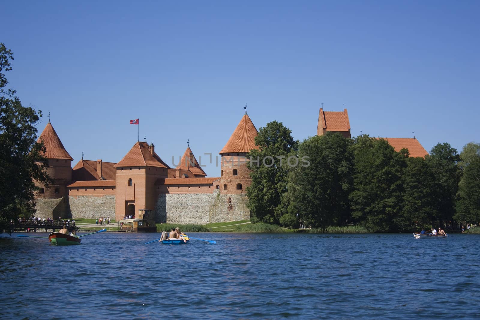 Trakai Castle, an island in the lake, Lithuania