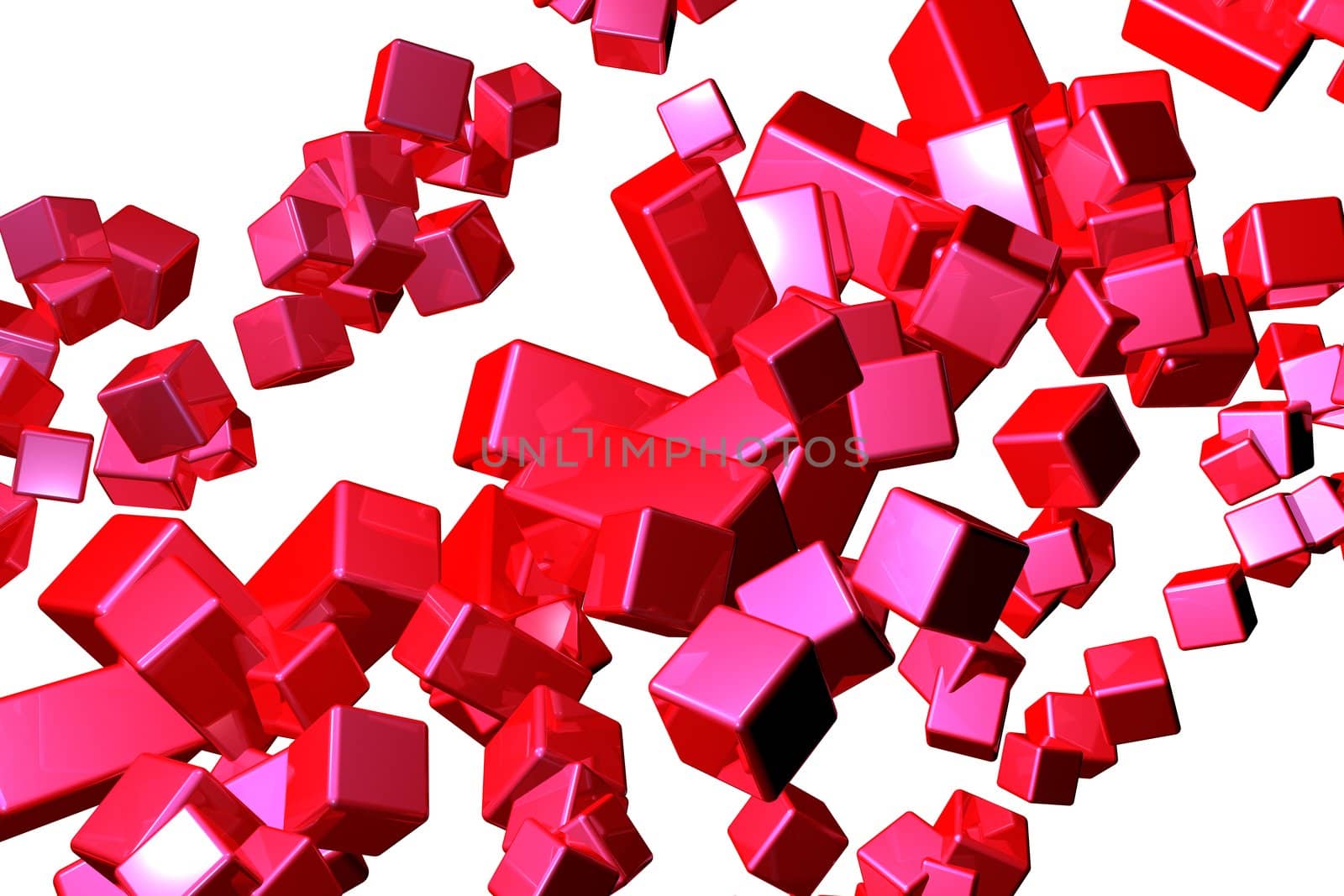 3D rendered abstract background. Isolated on white.
