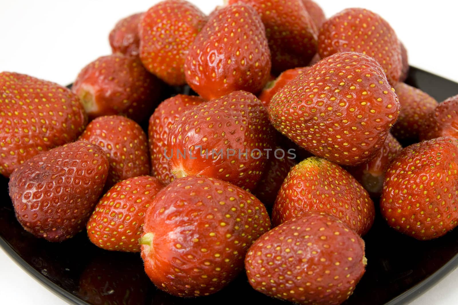 strawberries on plate