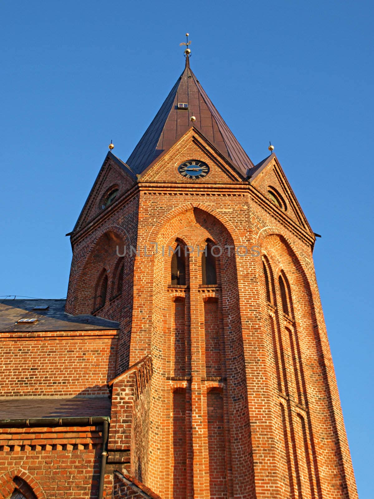 Tower of a church Assens Denmark 