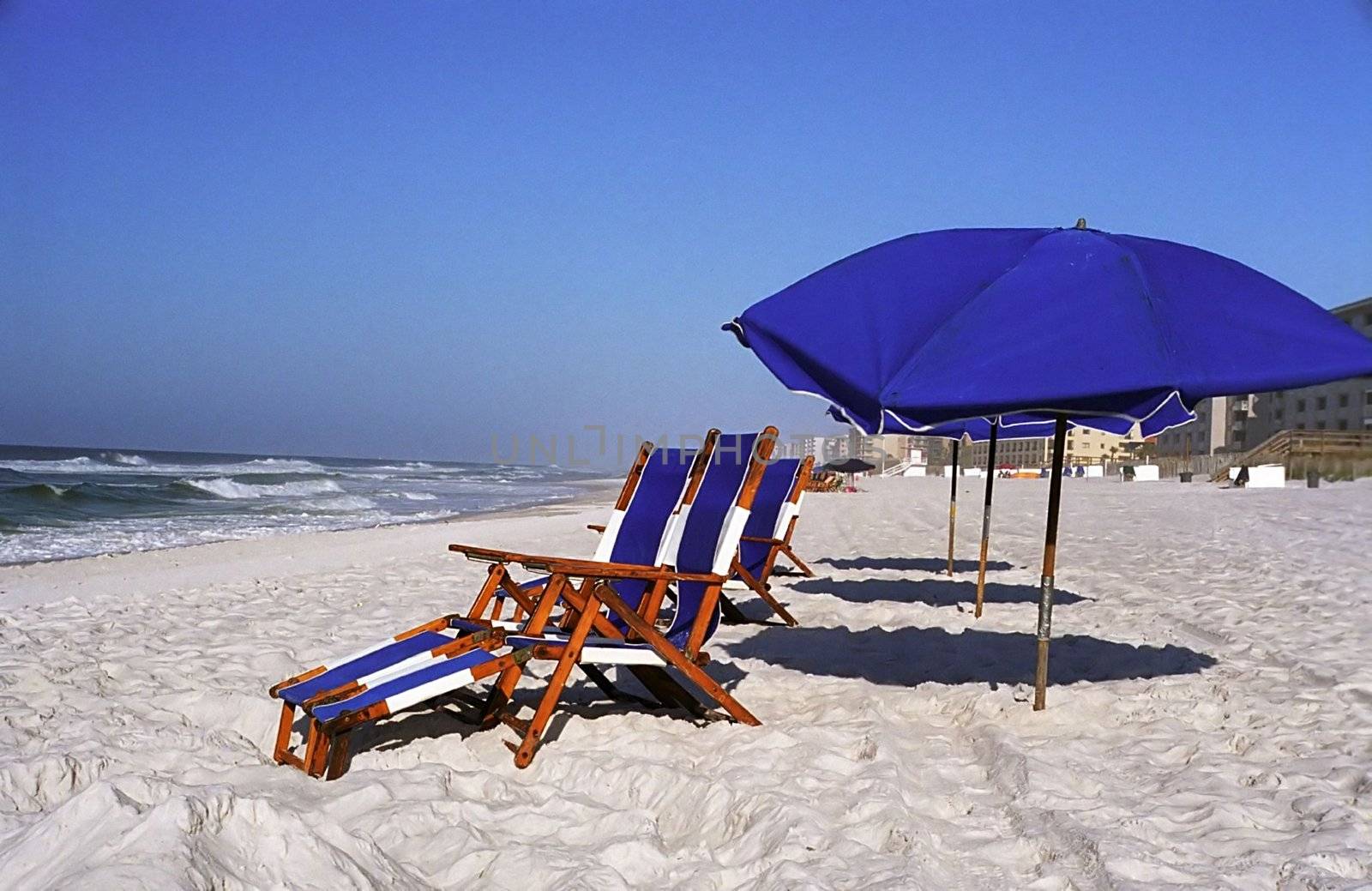 Beach Chairs and Umbrellas by namdlo