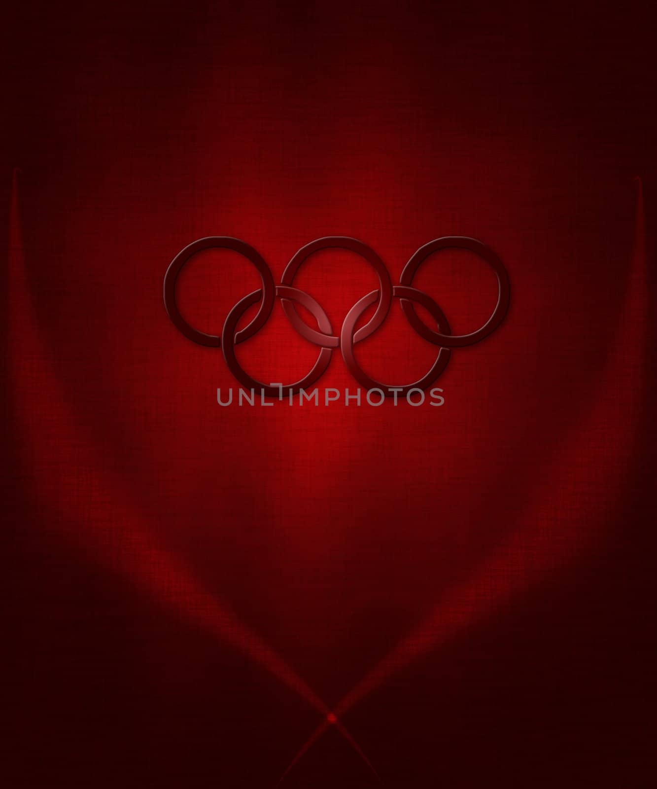 illustration of the olympic rings on a red background