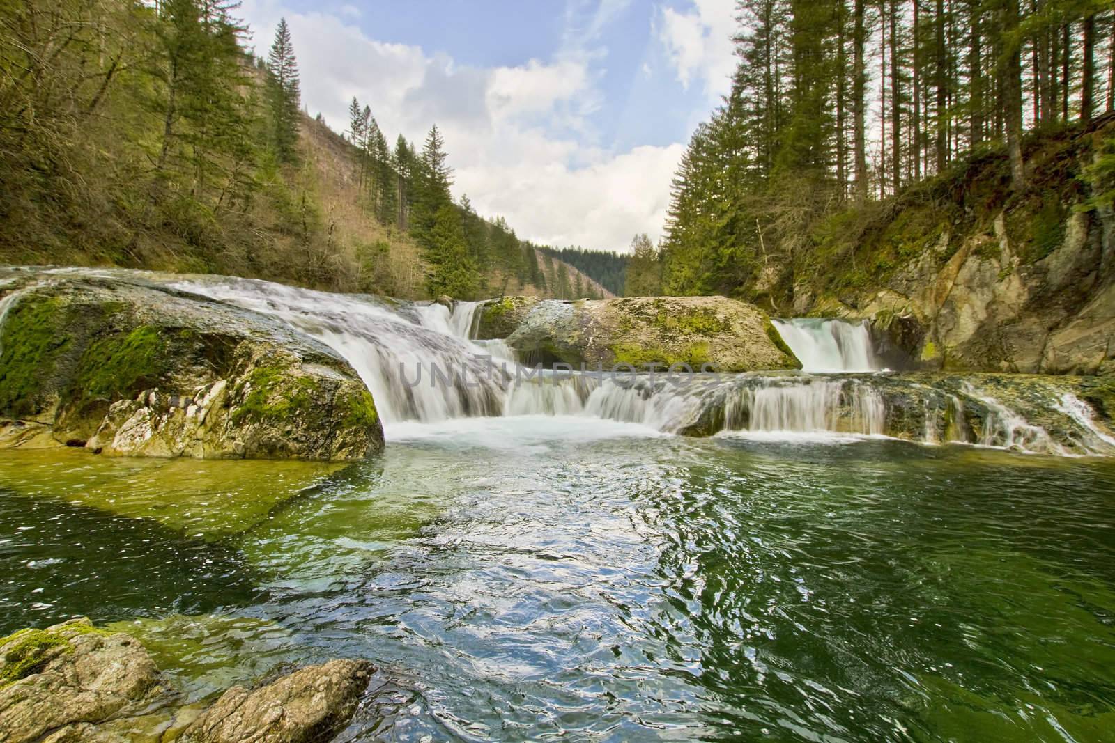 Naked Falls in Washougal River Washington by Davidgn