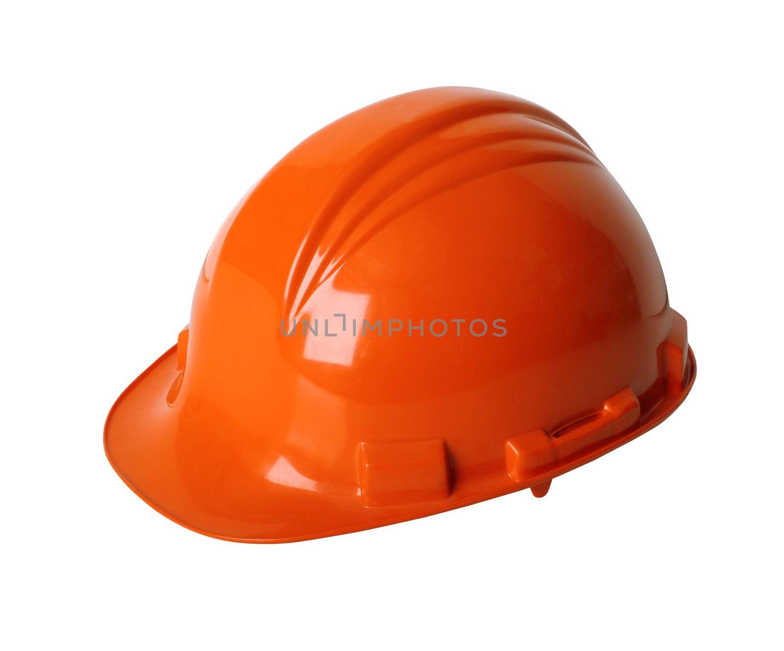 Construction workers hard hat isolated on white with clipping path