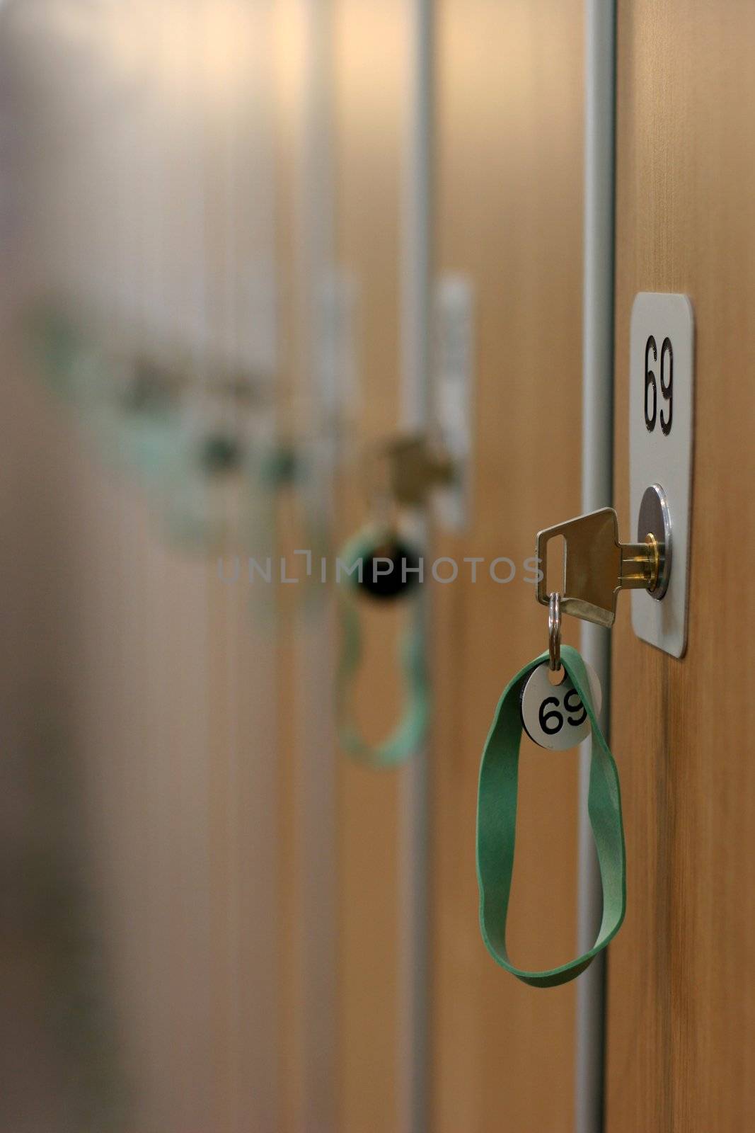 interior of a locker room