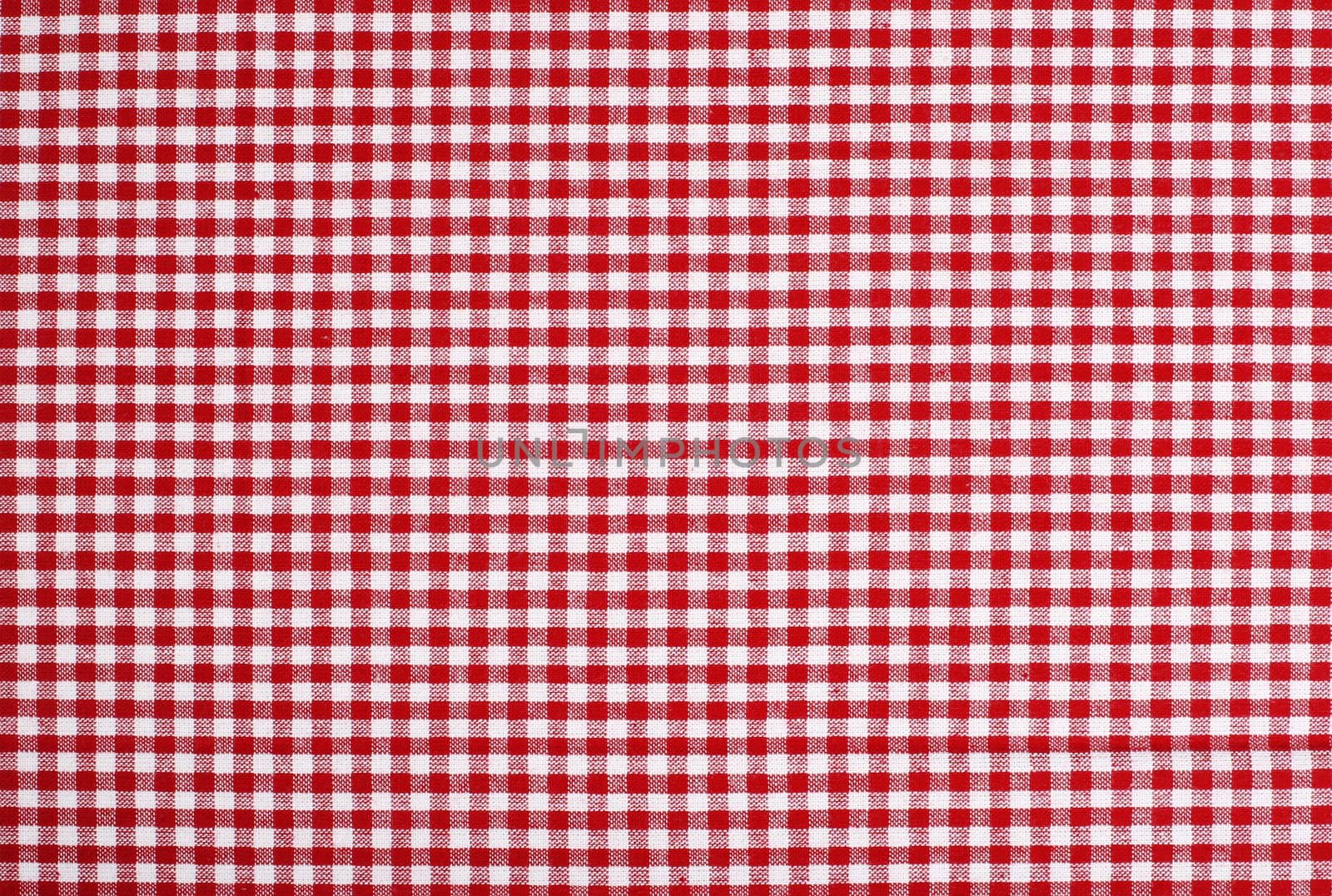 Detailed red picnic cloth - The tablecloth is new, clean and flat without creases