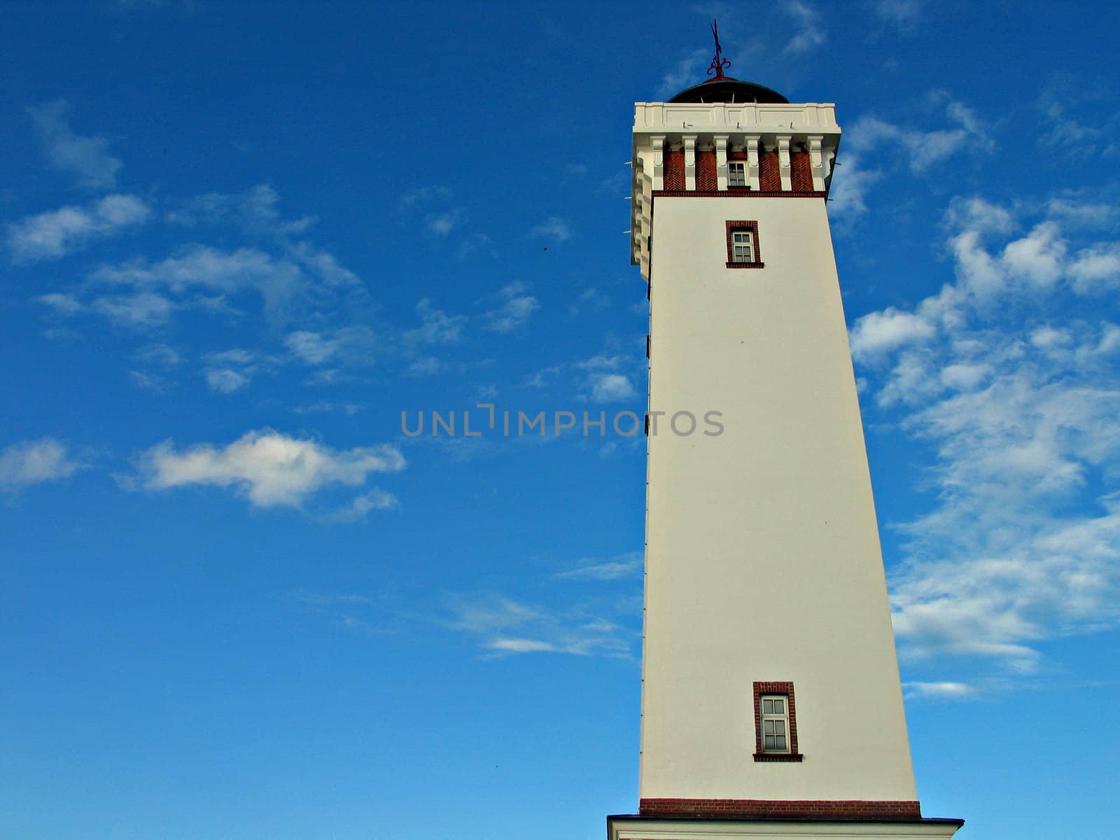 The old lighthouse of Helnaes Denmark