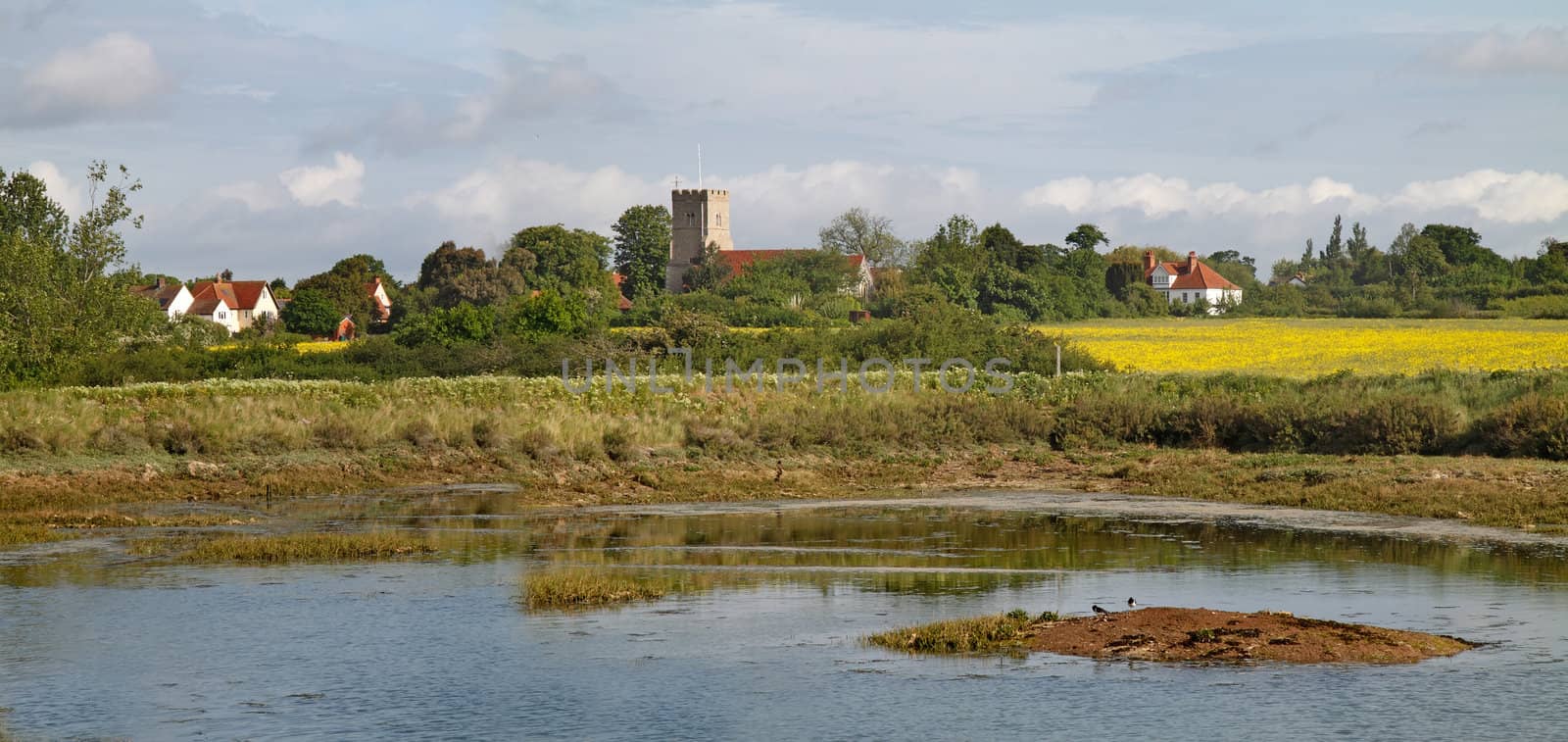 The village of Goldhanger near the coast of Essex, England, 