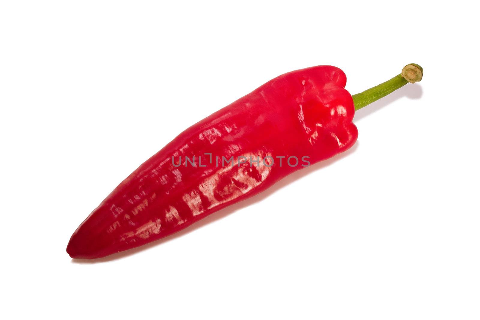 sweet red pepper over a light background
