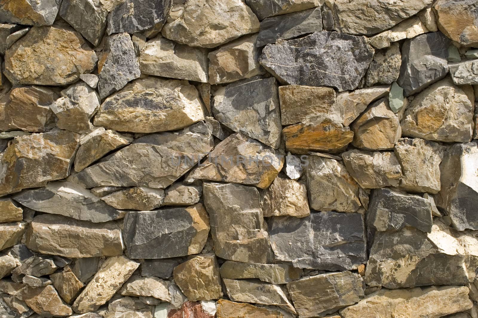 Wall from a natural stone.

