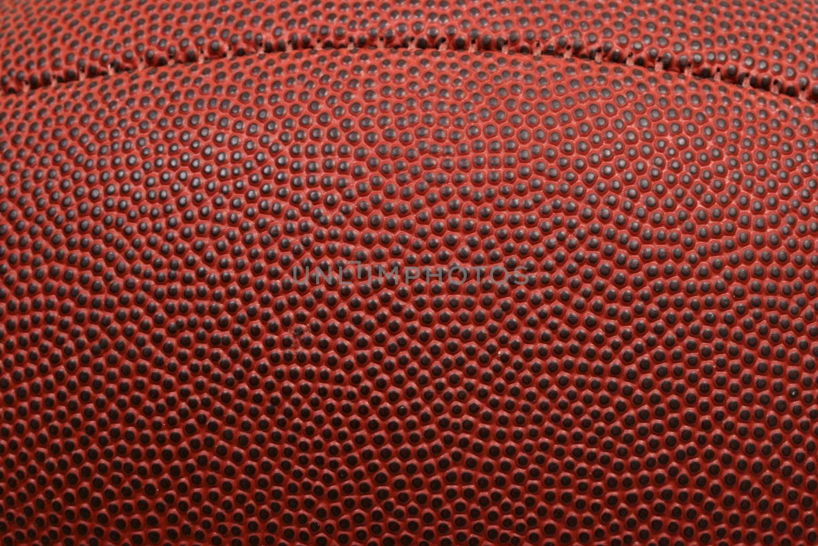 Macro of football texture with seam