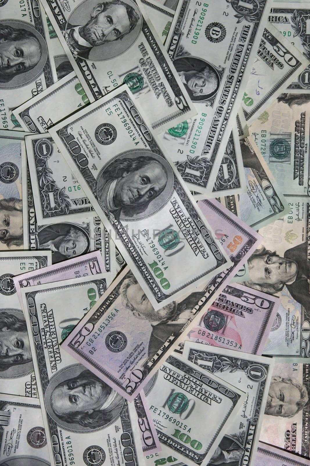 Background image of dollar bills covering the whole frame
