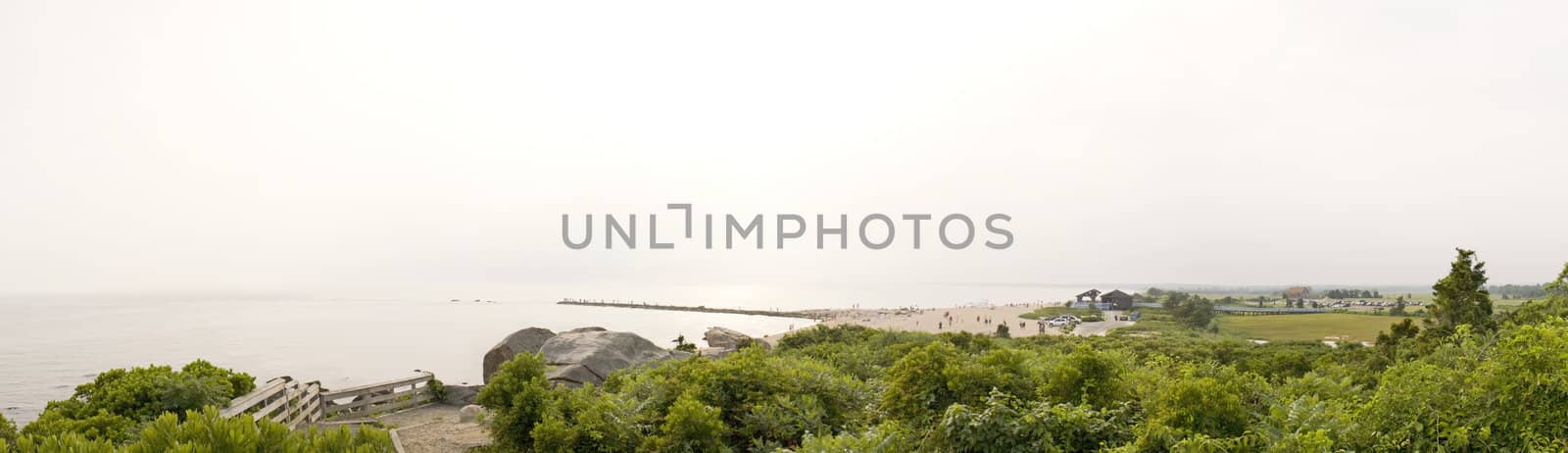 A classic New England beach named Meigs Point.  It is located in Hammonasset State Park, Madison, Connecticut.