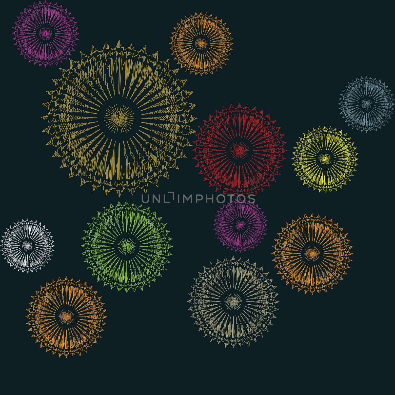 abstract color background with circles
