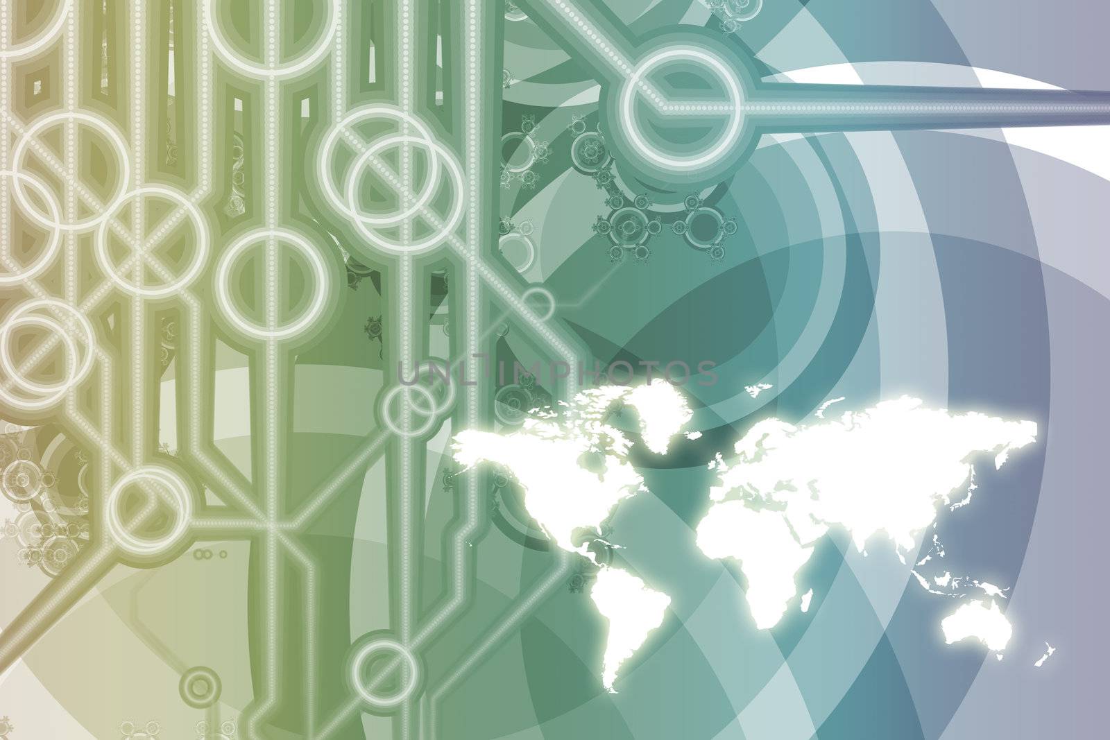 Global Business Color Technology Abstract in Colors