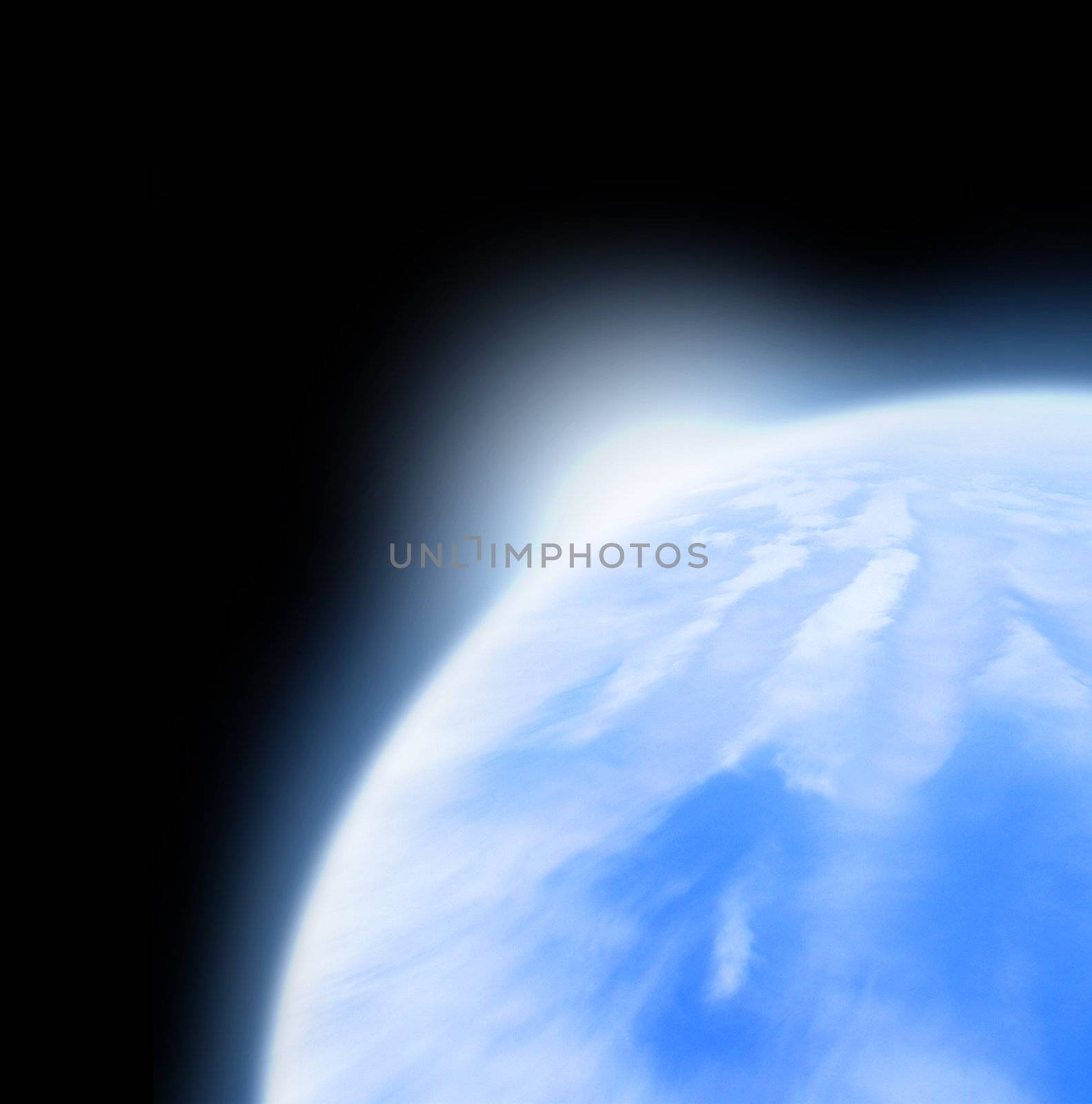Stratosphere view of earth