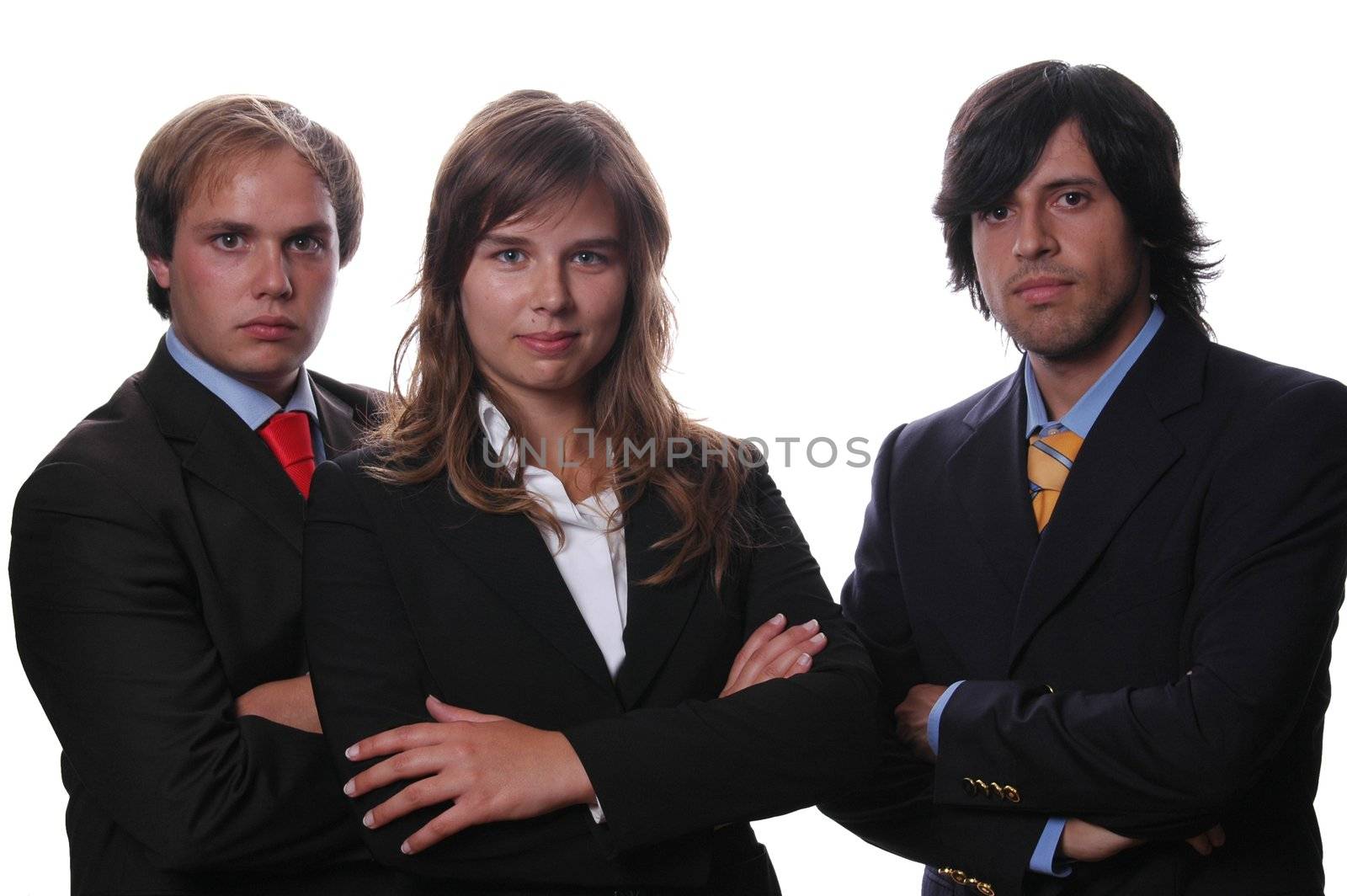 business team work, isolated on white background