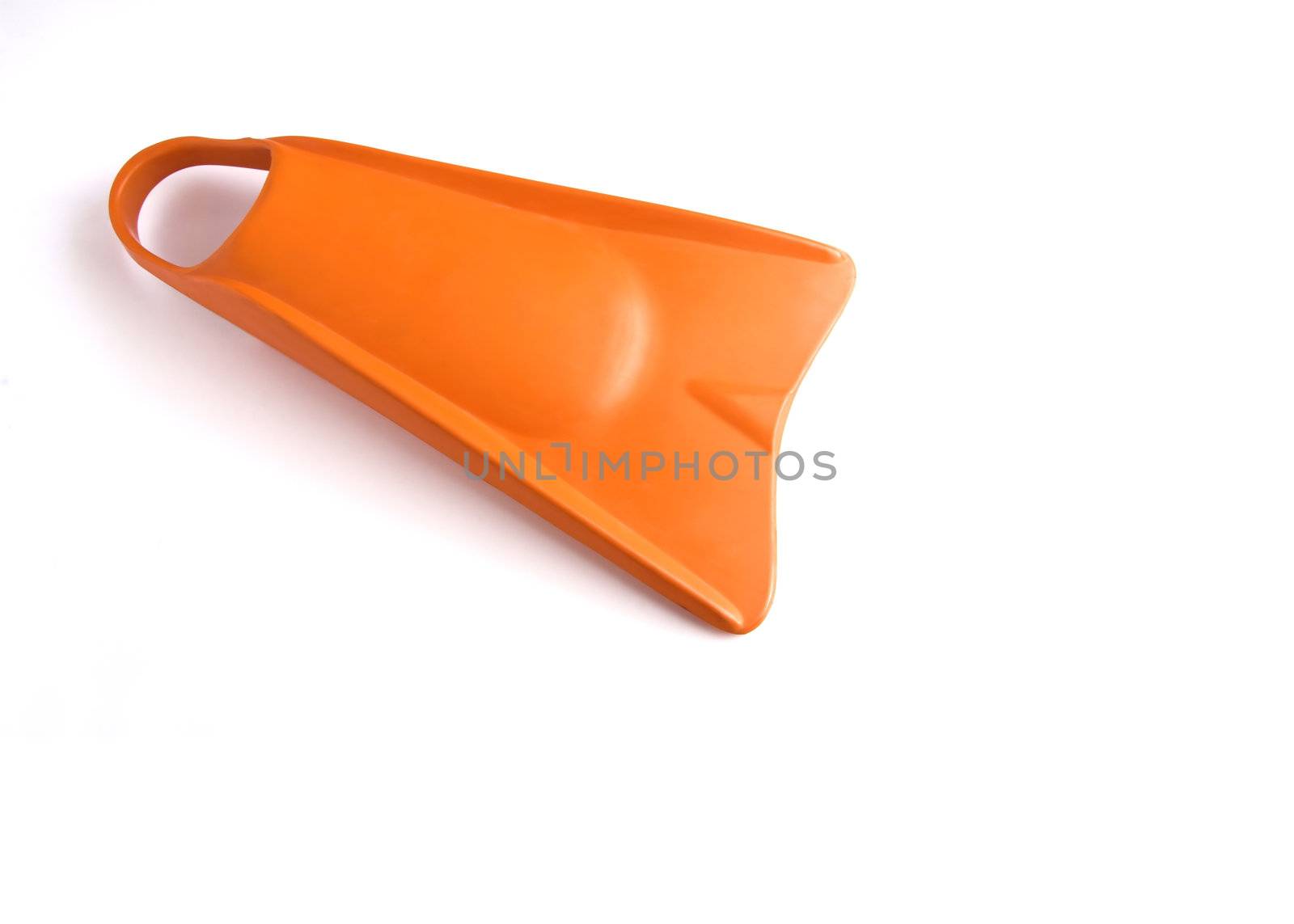 Orange Duck feet isolated in a white background