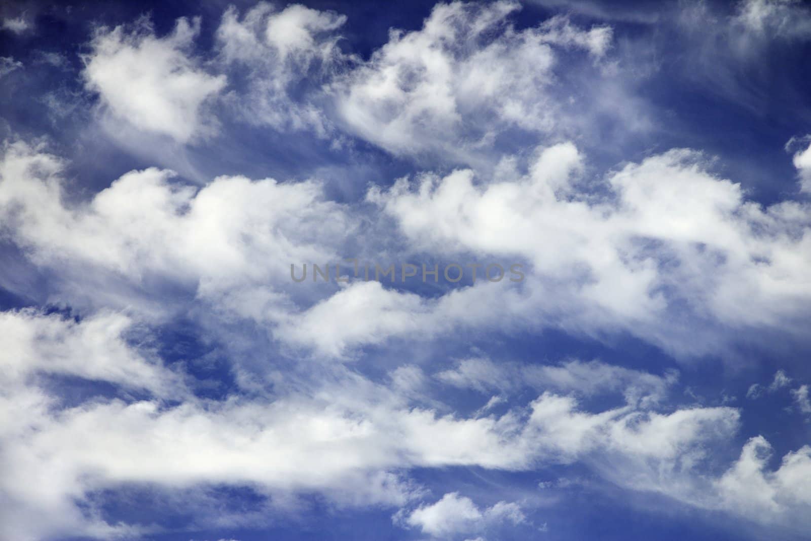 Blue sky and clouds over Maui, Hawaii, USA.