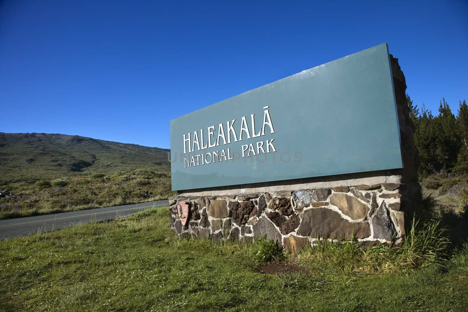 Haleakala National Park sign.