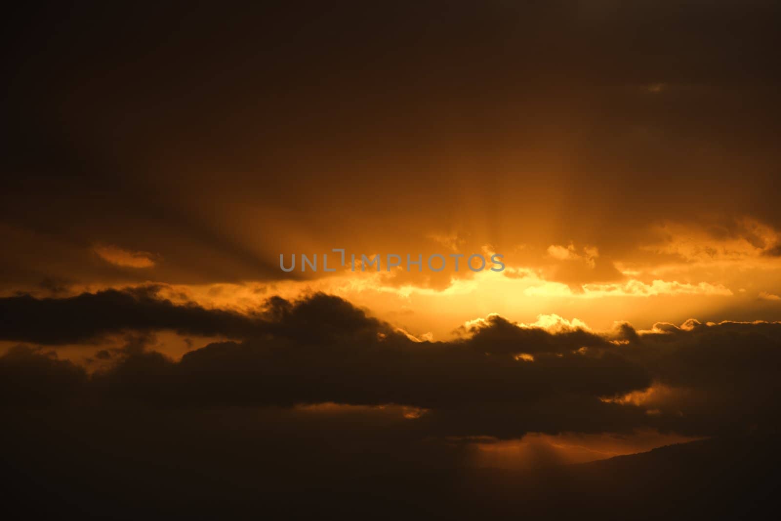 Sunrise in Haleakala National Park in Maui, Hawaii.