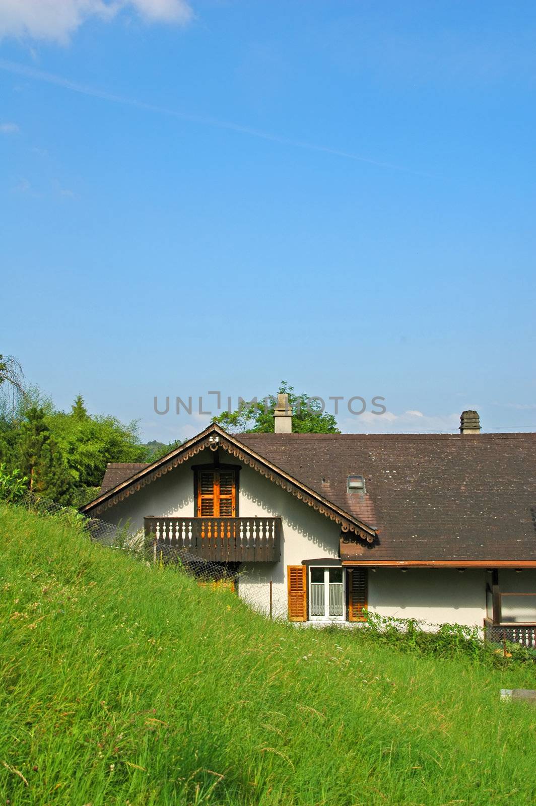 Traditional Swiss rural house in porrwntruy by raalves