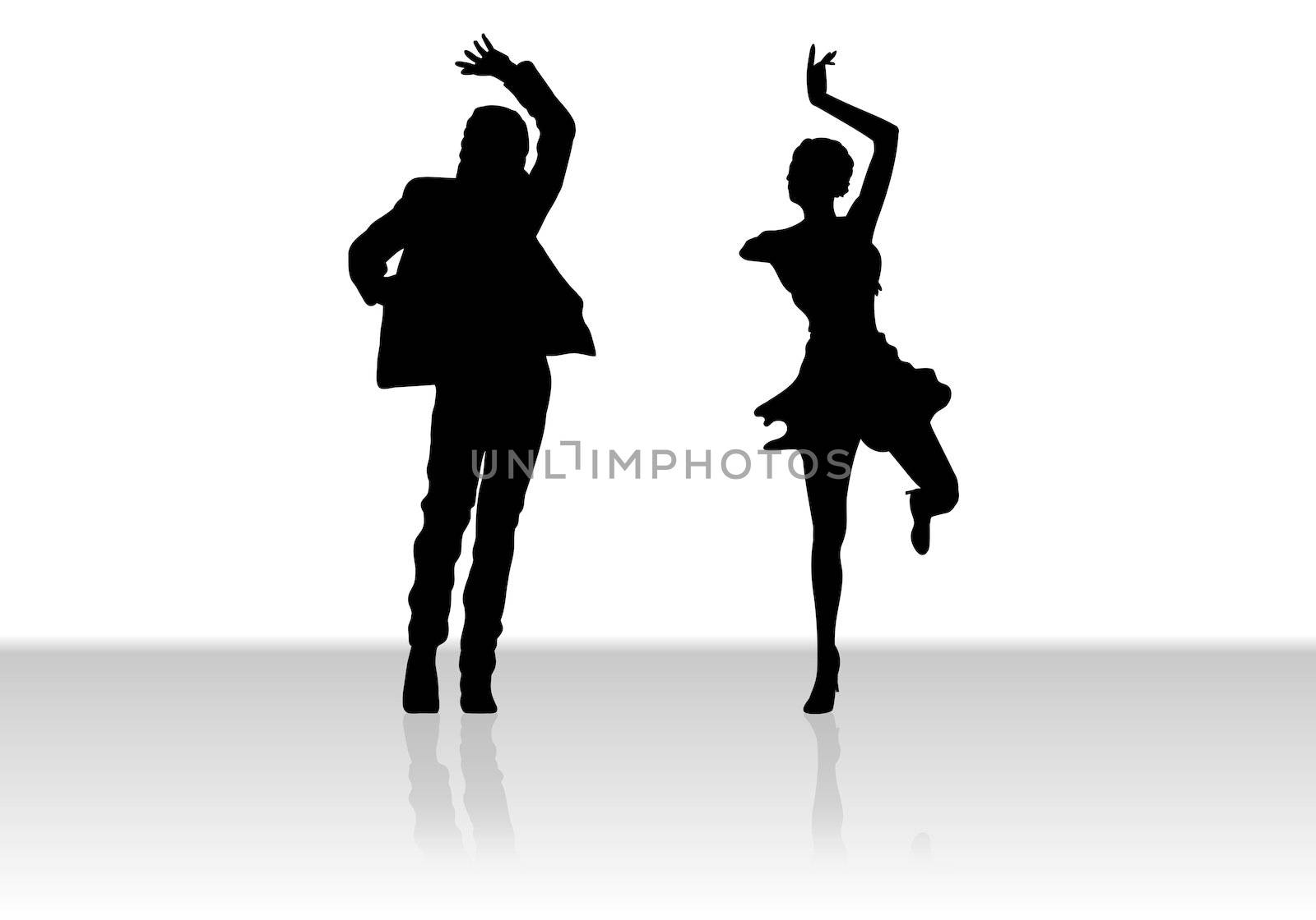 Illustration of a couple dancing

