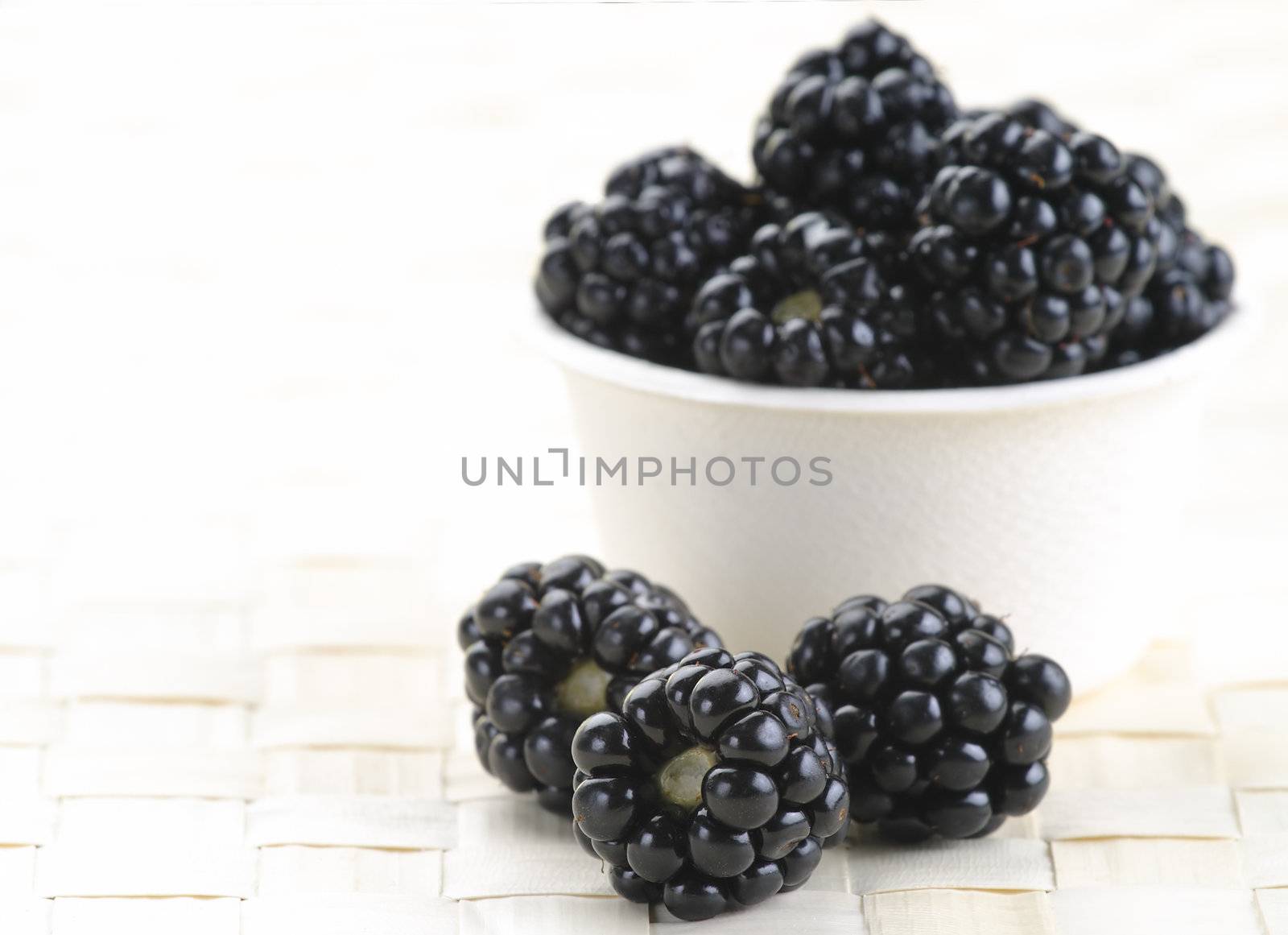 Fresh blackberries by carterphoto
