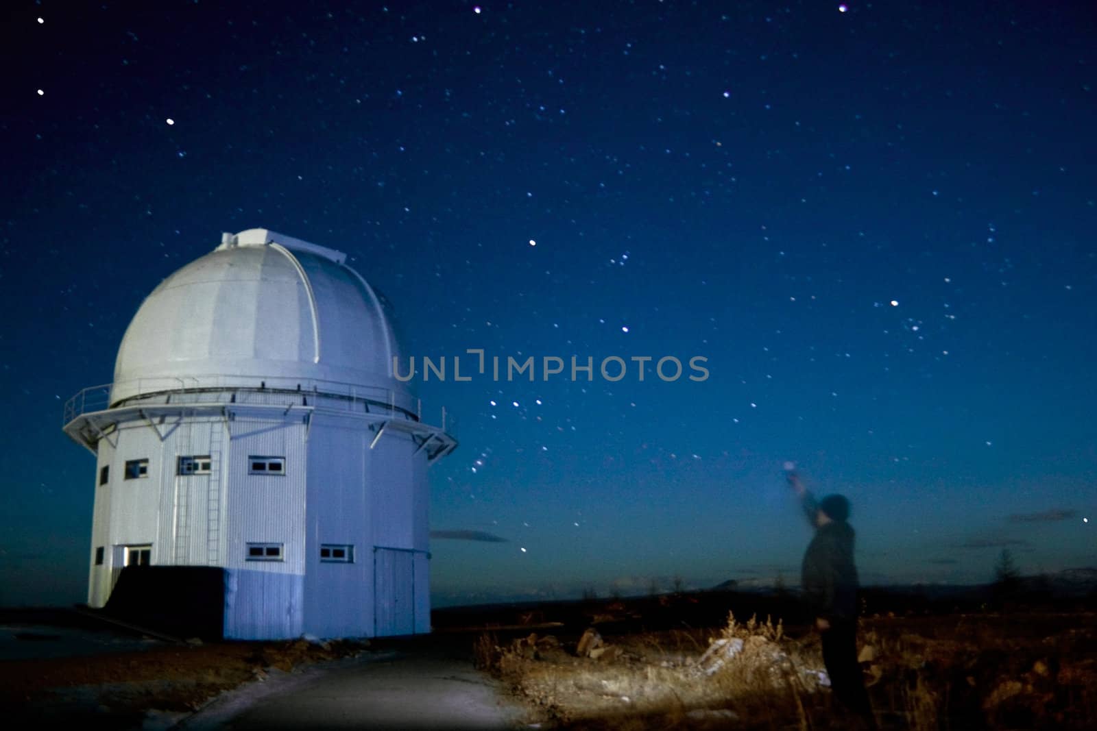 The real star sky. Shooting was conducted highly in mountains in the conditions of the discharged atmosphere