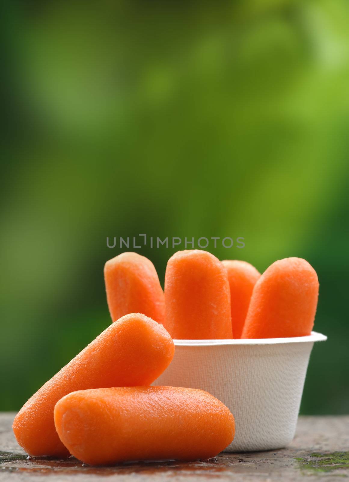 Organic peeled carrots by carterphoto