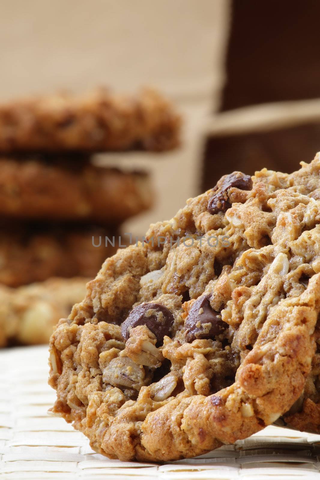 Chocolate chip macadamia cookie by carterphoto