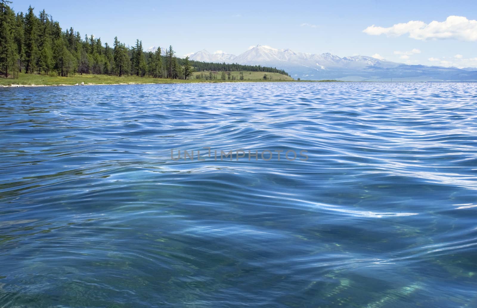 Shubsugul. Sacred lake of Mongolia with surprisingly pure water.