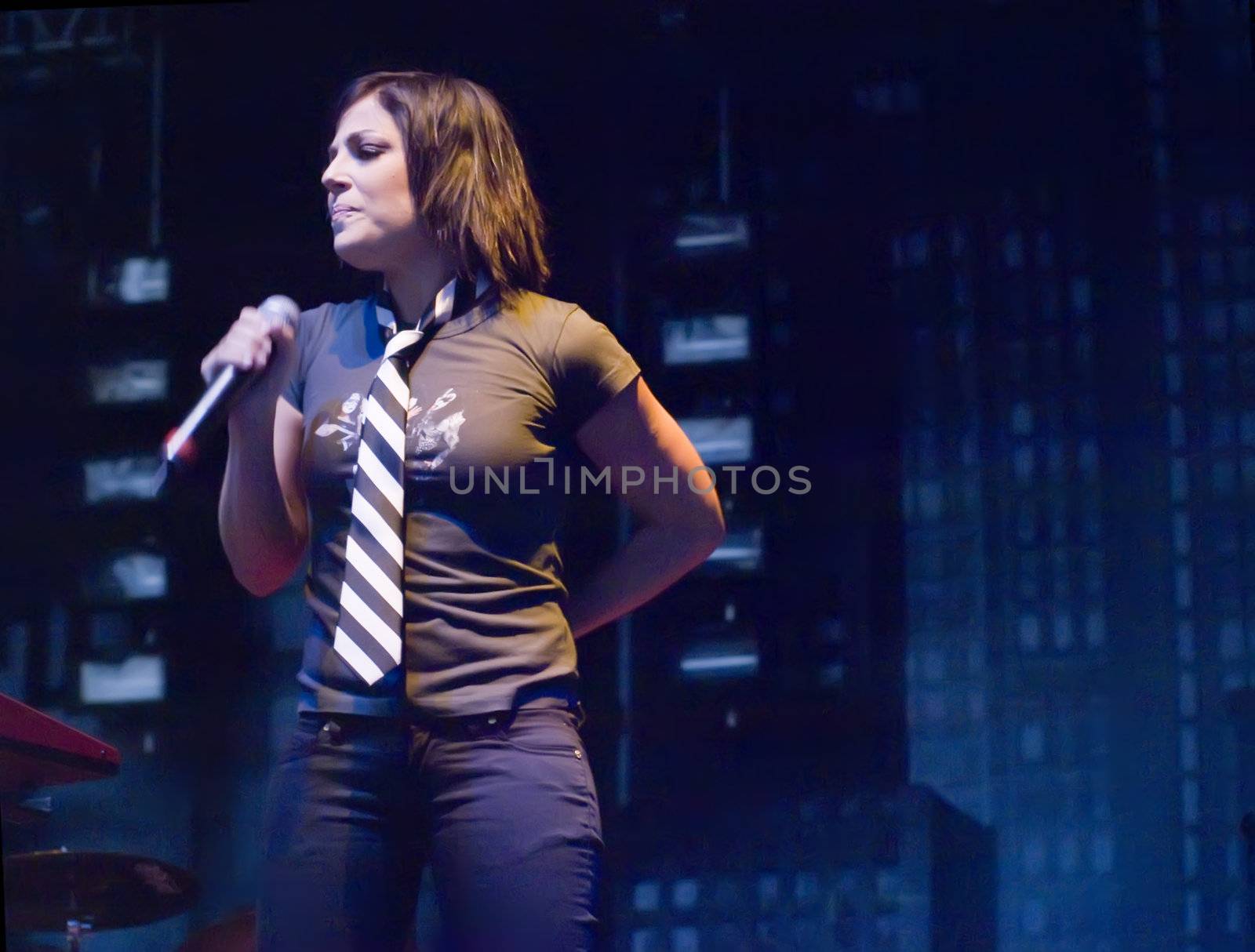 Ira Losco live on stage in Malta on 26th July 2008 She is Malta's leading female rock act