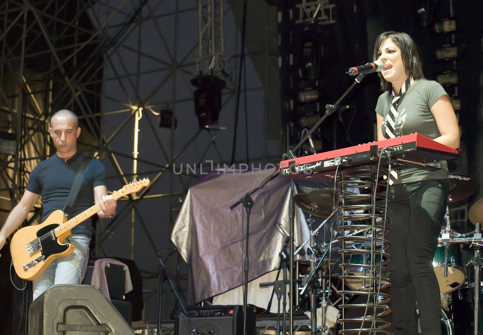 Ira Losco live on stage in Malta on 26th July 2008 She is Malta's leading female rock act