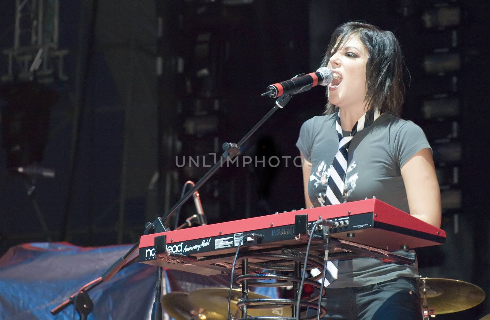 Ira Losco live on stage in Malta on 26th July 2008 She is Malta's leading female rock act